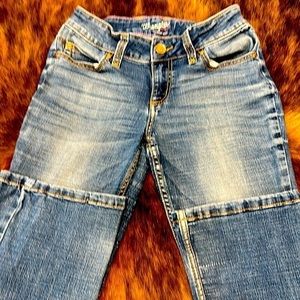 Wrangler bootcut mid-rise blue jeans 27 waist 30 inseam
